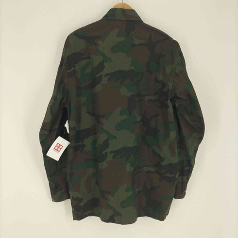 FORCEFUL CLOTHING 比翼 ウッドランドカモ カバーオール ミリタリー ジャケット メンズ LL