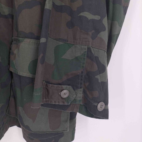 FORCEFUL CLOTHING 比翼 ウッドランドカモ カバーオール ミリタリー ジャケット メンズ LL