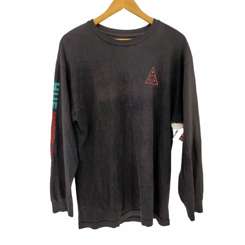 ハフ HUF トリプルトライアングルロゴプリント L/S Tシャツ メンズ import:L