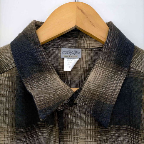 キャルトップ CALTOP USA製 オンブレチェック S/Sシャツ メンズ 2XL