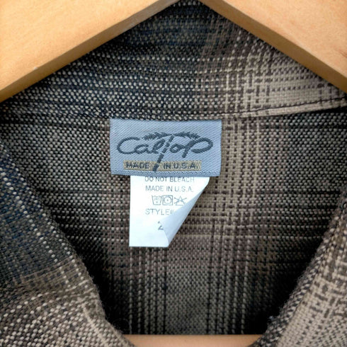キャルトップ CALTOP USA製 オンブレチェック S/Sシャツ メンズ 2XL