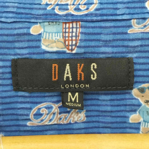 ダックスロンドン DAKS LONDON 犬柄 パジャマシャツ パジャマパンツ セットアップ メンズ M