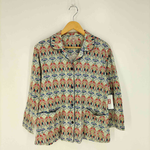 リバティ LIBERTY FABRIC 総柄 パジャマシャツ パジャマパンツ セットアップ レディース M