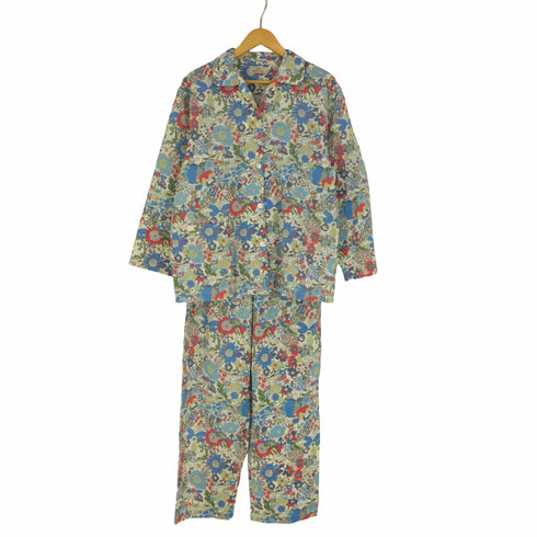 リバティ LIBERTY FABRIC 花柄 パジャマシャツ パジャマパンツ セットアップ レディース M