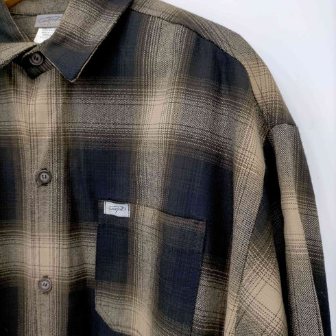 キャルトップ CALTOP USA製 オンブレチェック L/Sシャツ メンズ import:XL