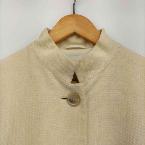 ジルサンダー JIL SANDER イタリア製 バックベルト コットン スタンドカラー ロング ジャケット レディース FR:36