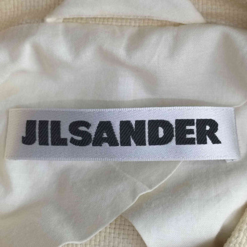 ジルサンダー JIL SANDER イタリア製 バックベルト コットン スタンドカラー ロング ジャケット レディース FR:36