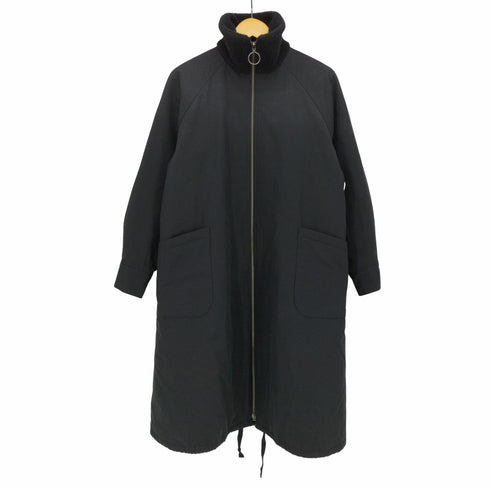 モチ Mochi finx gabardine coat 襟ボア 裏地キルティング ロング ジャケット レディース 1