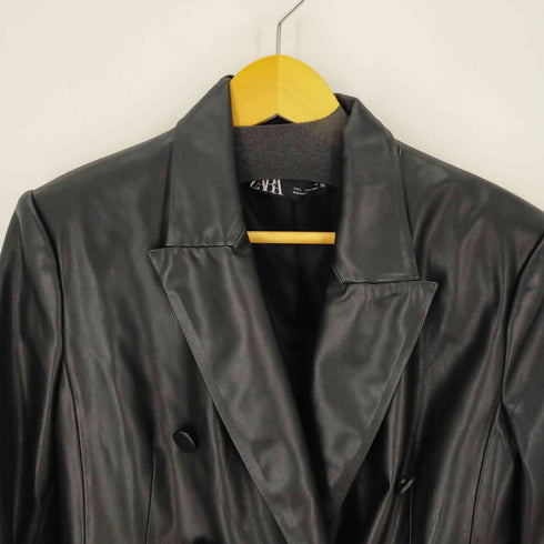 ザラ ZARA レザーテーラードジャケット レディース import:L