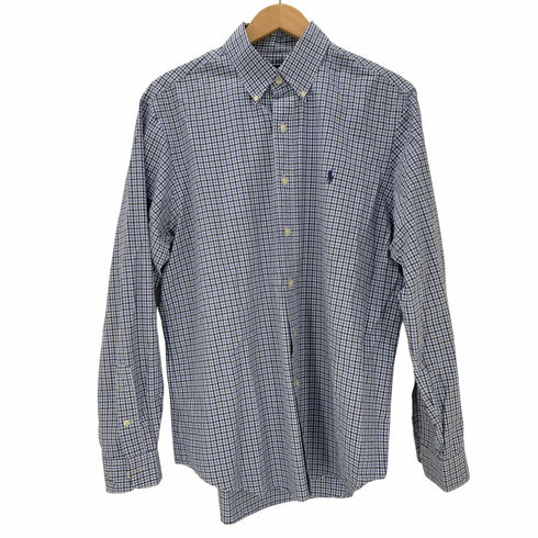 ラルフローレン RALPH LAUREN classic fit コットンリネンボタンダウンシャツ メンズ import:M