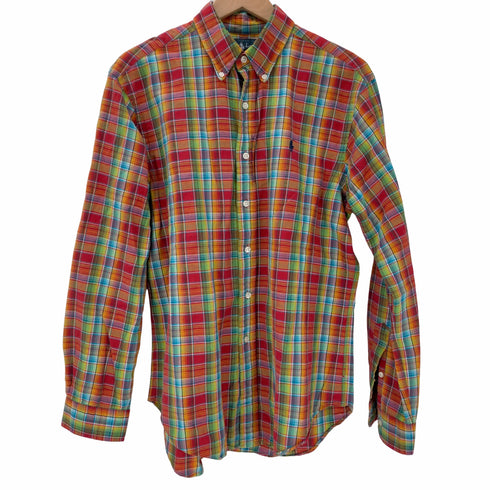 ラルフローレン RALPH LAUREN チャック柄ボタンダウンシャツ メンズ import:L
