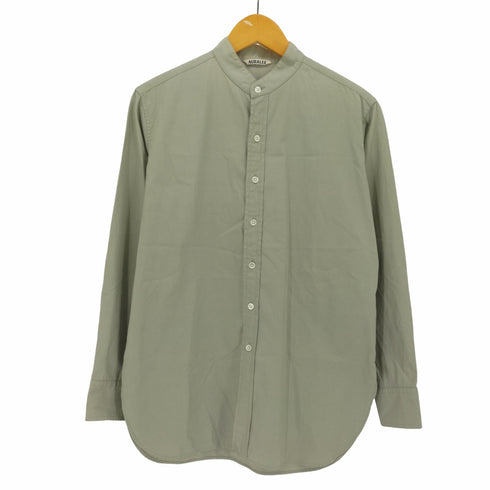 オーラリー AURALEE 20SS WASHED FINX TWILL SHIRTS スタンドカラー シャツ メンズ JPN:0