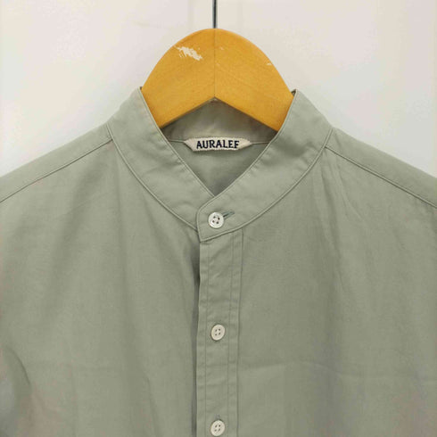 オーラリー AURALEE 20SS WASHED FINX TWILL SHIRTS スタンドカラー シャツ メンズ JPN:0
