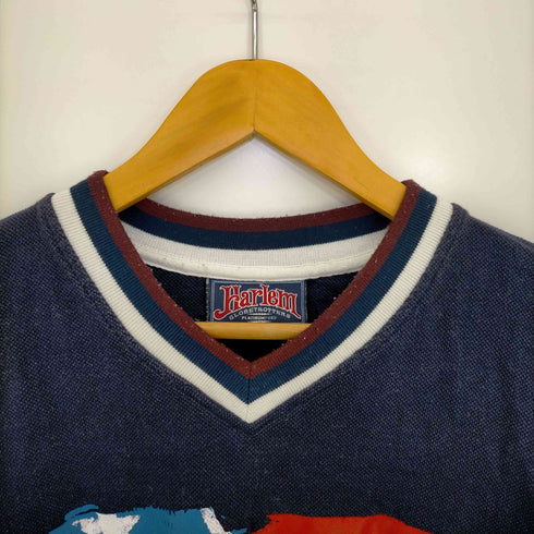 Harlem GLOBETROTTERS 鹿の子 ワッペン 刺繍 ゲームシャツ メンズ import:XL