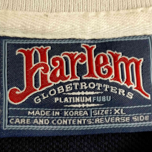 Harlem GLOBETROTTERS 鹿の子 ワッペン 刺繍 ゲームシャツ メンズ import:XL