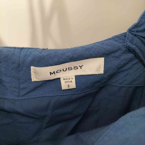 マウジー moussy 2022SS CRAPE FLARE DRESS スクエアネック ワンピース レディース 2