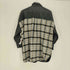 ザラ ZARA バック シアサッカー チェック 切り替え 異素材 ドッキング レザー シャツ ジャケット レディース import:XS