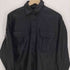 ザラ ZARA バック シアサッカー チェック 切り替え 異素材 ドッキング レザー シャツ ジャケット レディース import:XS