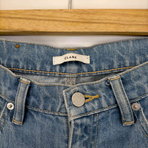 クラネ CLANE カットオフ フリンジデニムパンツ レディース US:24