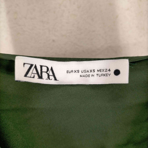 ザラ ZARA 21SS draped lingerie style dress green レディース JPN:XS
