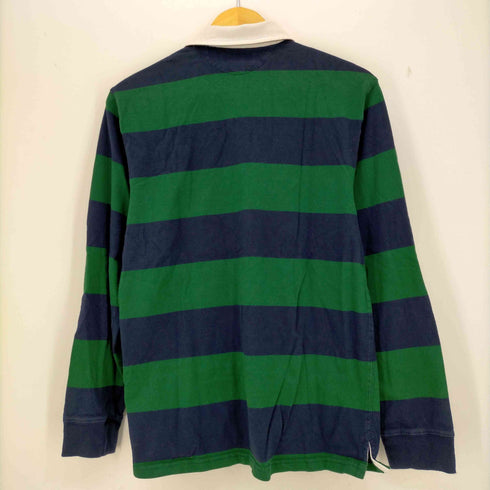 ポロラルフローレン POLO RALPH LAUREN ポニー刺繍 太ボーダー長袖ラガーシャツ メンズ import:XL