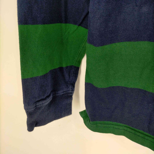 ポロラルフローレン POLO RALPH LAUREN ポニー刺繍 太ボーダー長袖ラガーシャツ メンズ import:XL