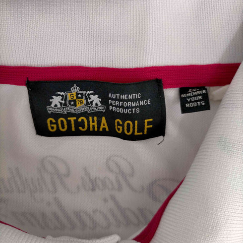 ガッチャゴルフ gotcha golf GOLF 刺繍ポロシャツ メンズ JPN:M