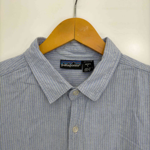 パタゴニア patagonia 80-90s 香港製 ストライプ ワークシャツ メンズ import:L