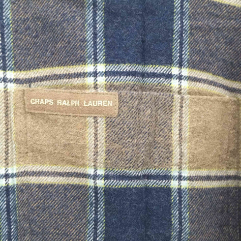 チャップスラルフローレン CHAPS RALPH LAUREN 90S ボタンダウン チェック L/S ネルシャツ メンズ import:XL
