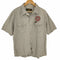 ラングラー Wrangler 90-2000s ヘリンボーンツイル コットン ワッペン ストライプワークシャツ メンズ import:L