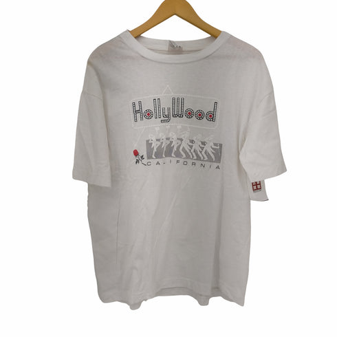 90S シングルステッチ HOLLYWOOD フロントプリントTシャツ メンズ import:XL