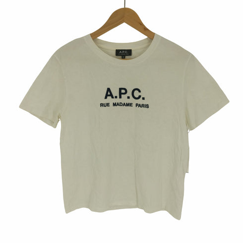 アーペーセー A.P.C. ロゴ 刺繍 S/S クルーネック Tシャツ レディース import:M