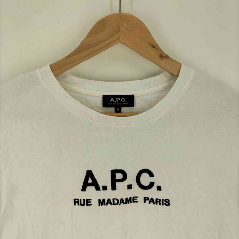 アーペーセー A.P.C. ロゴ 刺繍 S/S クルーネック Tシャツ レディース import:M