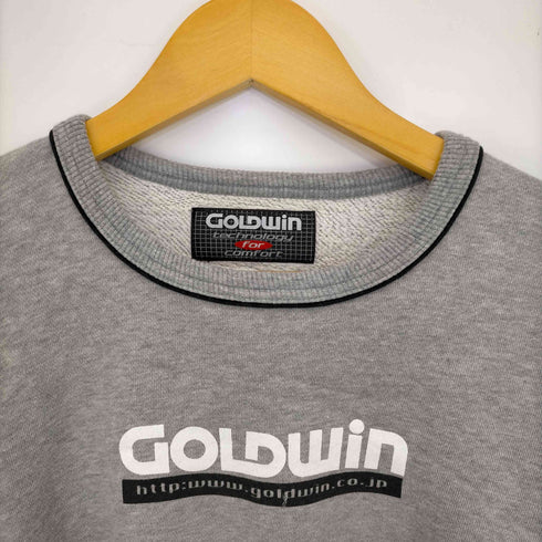 ゴールドウイン GOLDWIN 00s Y2K ロゴプリント クルーネックスウェット メンズ