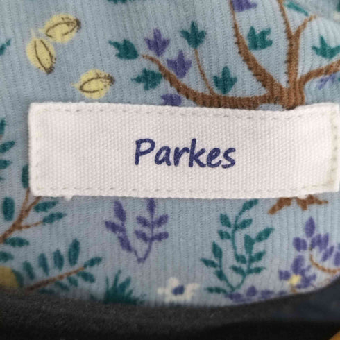 パークス PARKES 細コーディロイ 森の動物柄 シャツワンピース レディース JPN:M