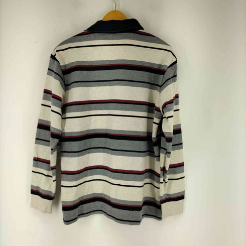エディーバウアー Eddie Bauer フロント刺繍ボーダーポロシャツ メンズ import:M