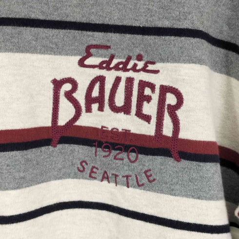 エディーバウアー Eddie Bauer フロント刺繍ボーダーポロシャツ メンズ import:M