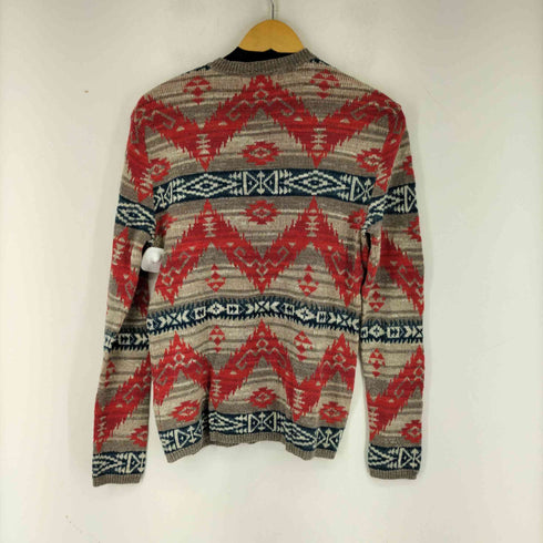 デニムアンドサプライ ラルフローレン DENIM & SUPPLY RALPH LAUREN ネイティブ柄 ヘンリーネックコットンニット レディース import:XS