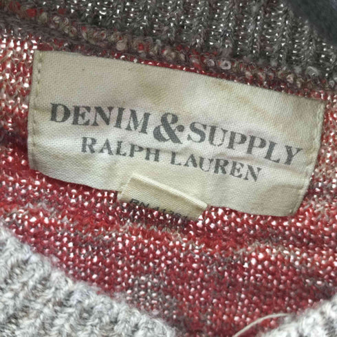 デニムアンドサプライ ラルフローレン DENIM & SUPPLY RALPH LAUREN ネイティブ柄 ヘンリーネックコットンニット レディース import:XS
