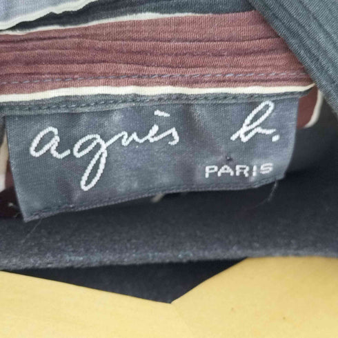 アニエスベー agnes b. PARIS ストライプ L/S シアーシャツ レディース
