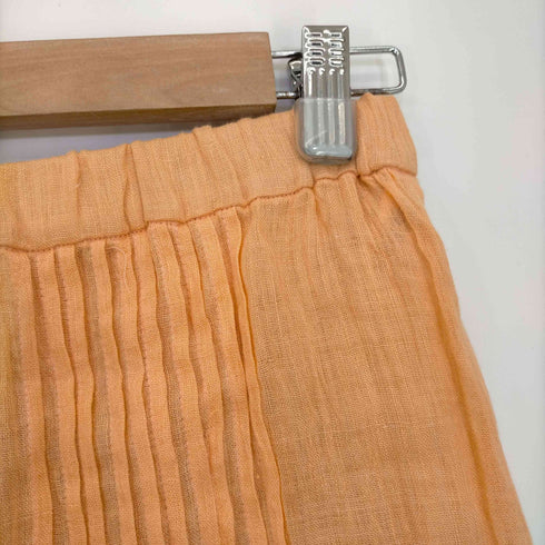 ハート イッセイミヤケ Haat ISSEY MIYAKE シワ加工プリーツ リネンスカート レディース JPN:2