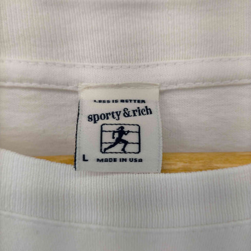 スポーティーアンドリッチ SPORTY& RICH ロゴプリント L/S カットソー メンズ JPN:L