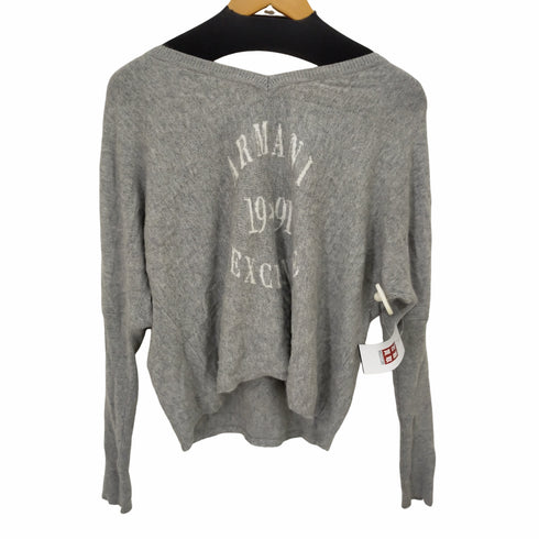 アルマーニエクスチェンジ ARMANI EXCHANGE フロントロゴアンゴラ混Vネックニット レディース JPN:S
