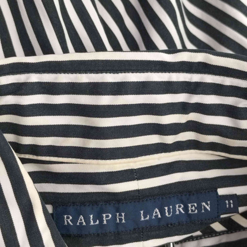 ラルフローレン RALPH LAUREN ストライプ ポニー刺繍 L/S シャツ レディース JPN:11号
