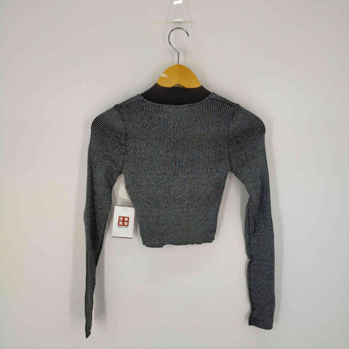 ザラ ZARA クロップドラメニットトップ レディース JPN:M