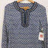 トリーバーチ TORY BURCH 総柄 スリットネック 装飾 シルク ブラウス レディース 2