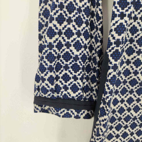 トリーバーチ TORY BURCH 総柄 スリットネック 装飾 シルク ブラウス レディース 2