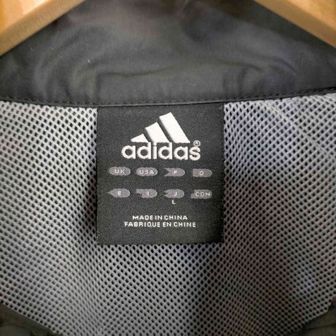 アディダス adidas 00s パフォーマンスロゴ刺繍 ラインスリーブ ナイロンジャケット メンズ JPN:L