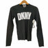 ダナキャランニューヨーク ジーンズ DKNY JEANS ロゴプリント コットン リブニットカットソー レディース M/L
