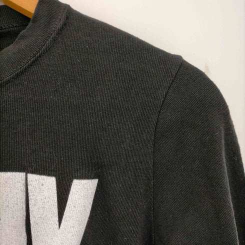 ダナキャランニューヨーク ジーンズ DKNY JEANS ロゴプリント コットン リブニットカットソー レディース M/L
